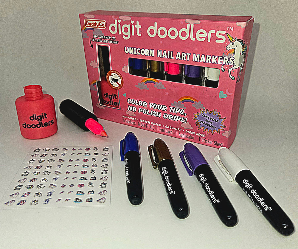 DaddyCo unicorn nail art kit complete set for at-home mini-salon fun.