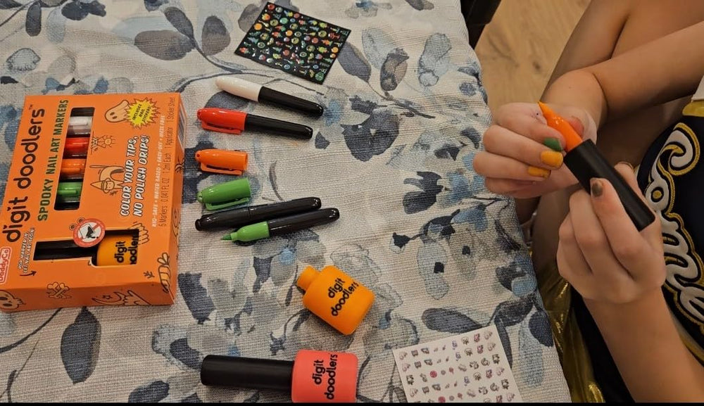 DaddyCo washable markers wash off easily with soap and water.