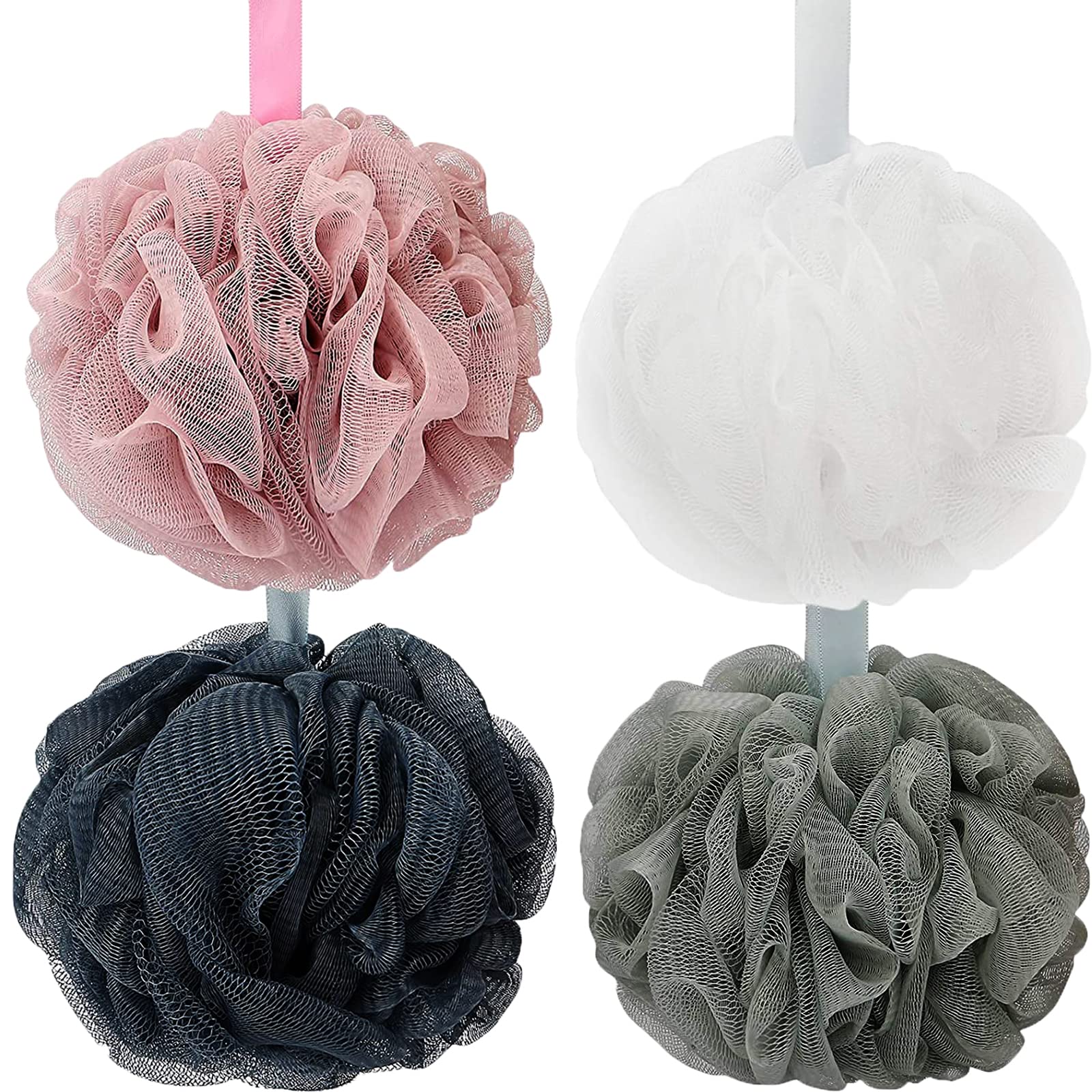 DadyMart bath loofah drak-grey 60g delivers durable exfoliation for smoother skin.