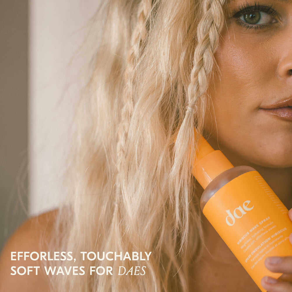 DAE Hibiscus Wave Spray used to create defined waves with hydration and bounce.