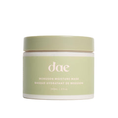 DAE Monsoon Moisture Mask bottle label signals intense hydration for daily hair care