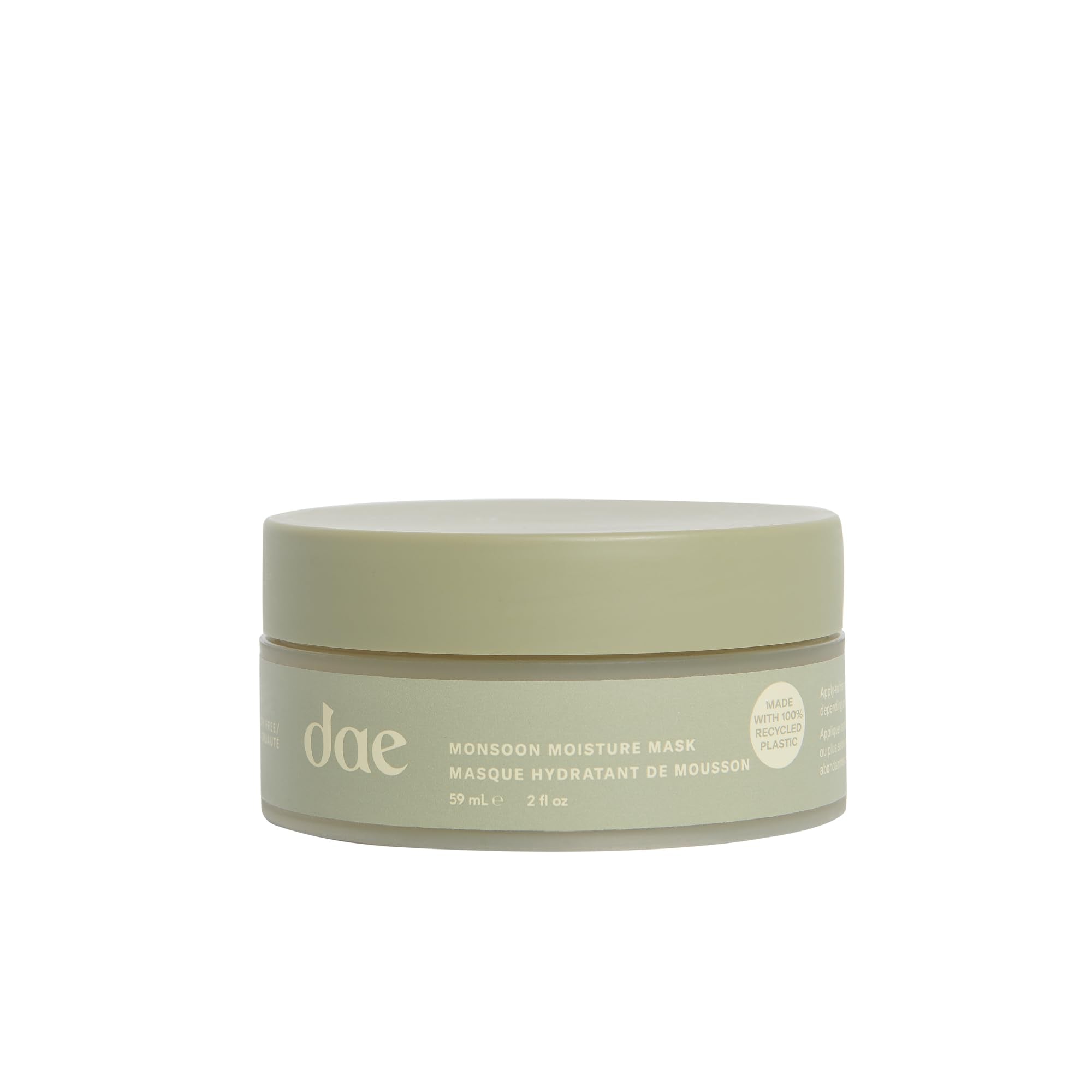 DAE Monsoon Moisture Mask bottle demonstrates rich hydration for healthy hair.