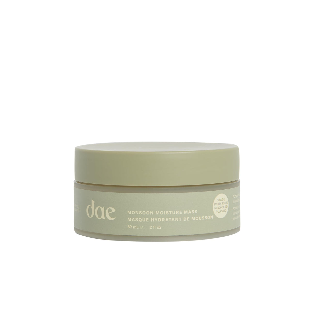 DAE Monsoon Moisture Mask bottle demonstrates rich hydration for healthy hair.