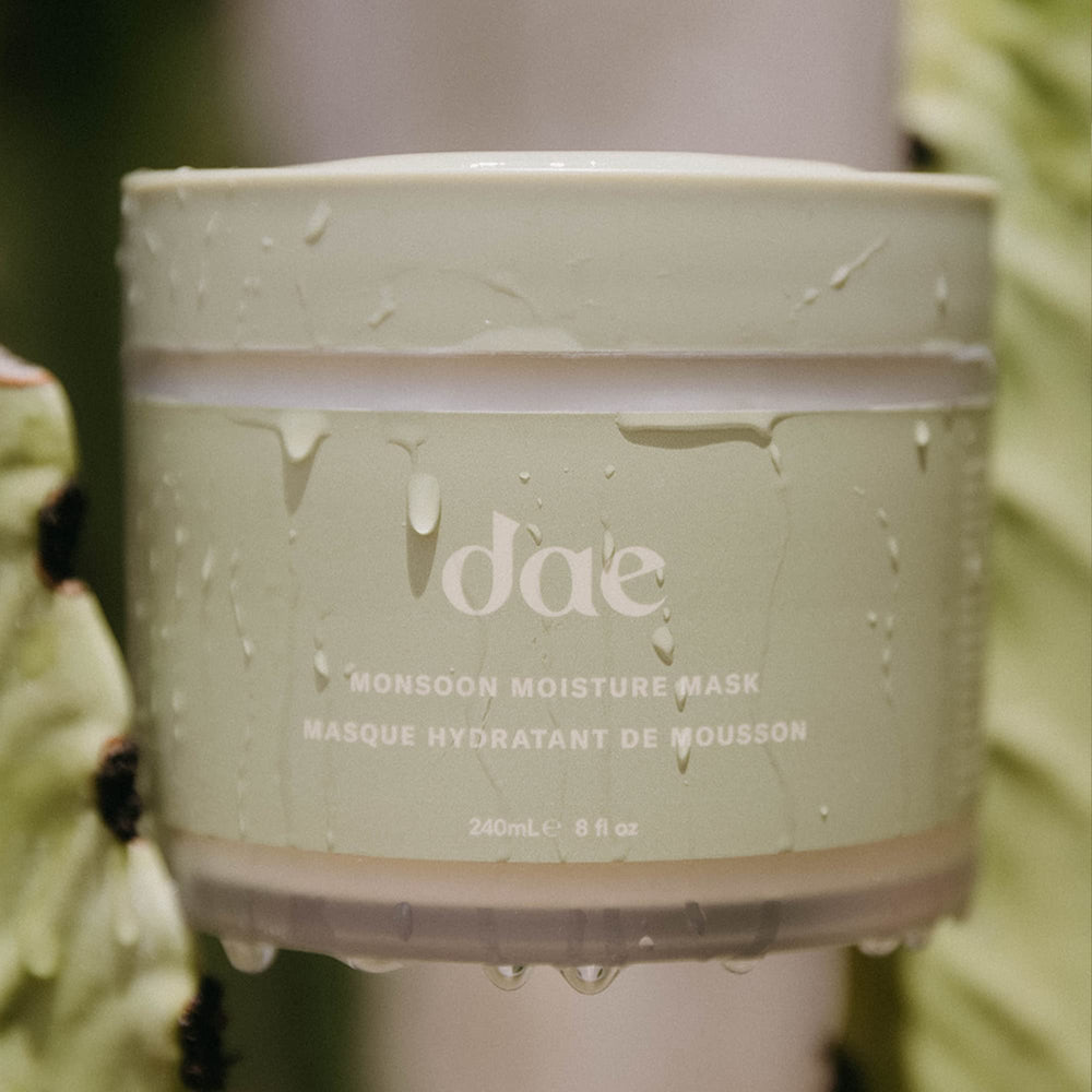 DAE Monsoon Moisture Mask after use shows glossy, smooth hair
