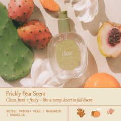 DAE Prickly Pear Hair Oil close-up highlights smoothness and hydration for hair.