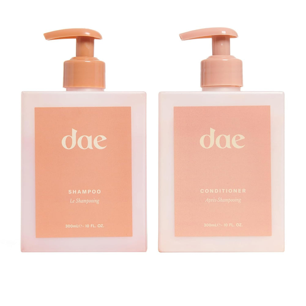 DAE Signature Duo Shampoo bottle emphasizes gentle cleansing with desert botanicals.