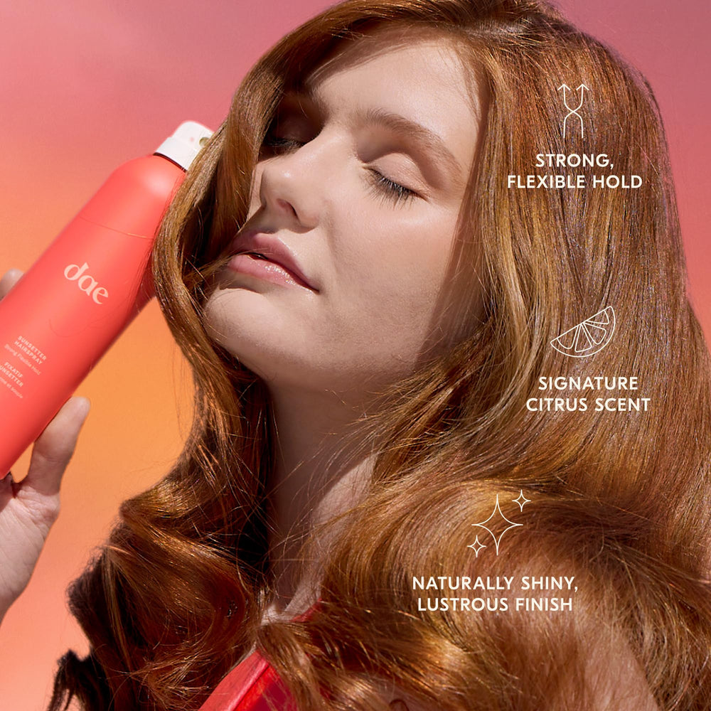 DAE Sunsetter spray application captures even, brushable finish for easy styling.