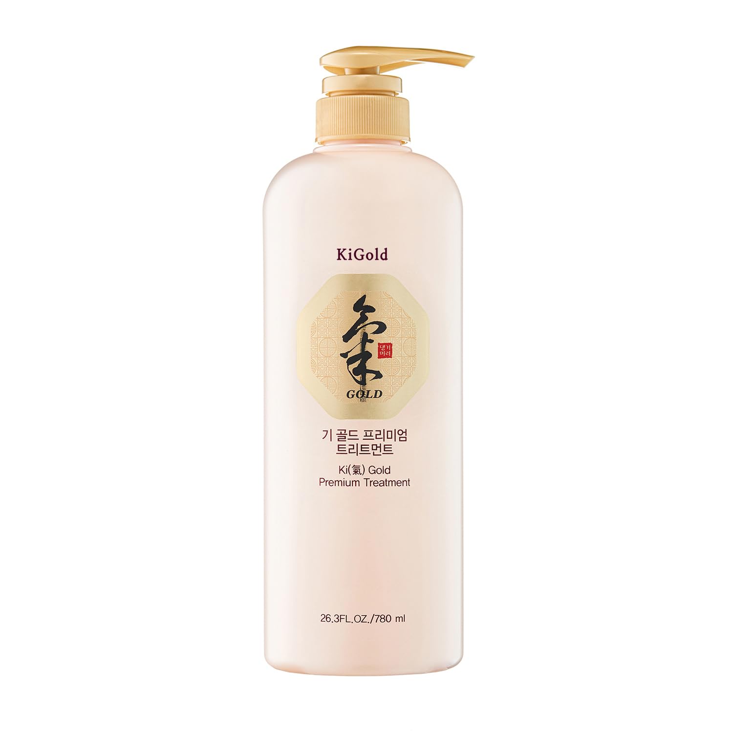 Daeng Gi Me Ri Ki Gold Premium Treatment bottle top view supports premium scalp care.