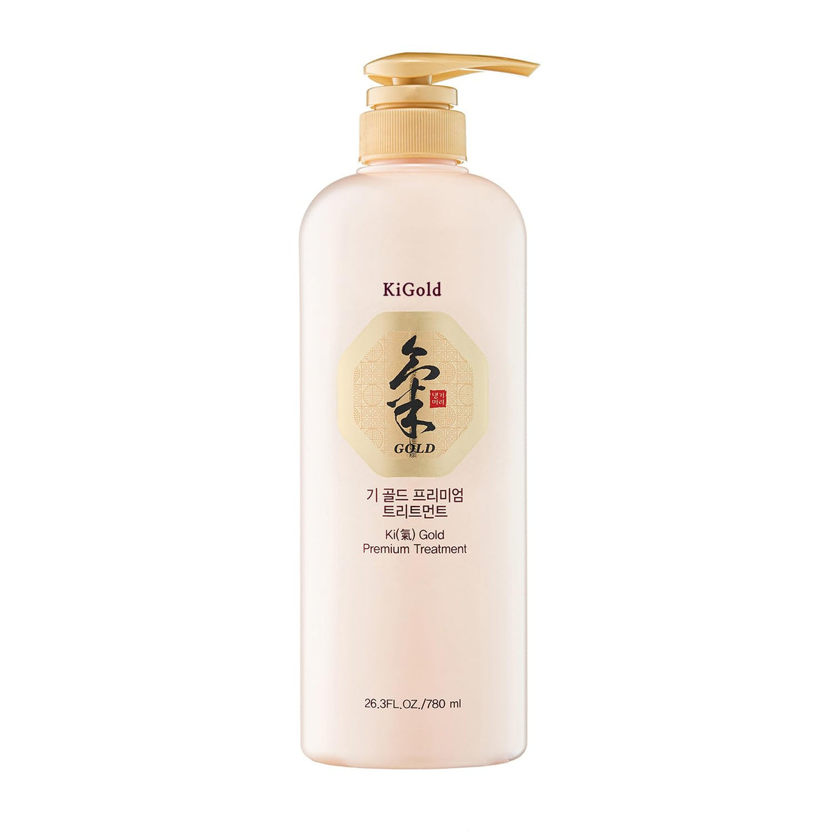 Daeng Gi Me Ri Ki Gold Premium Treatment bottle top view supports premium scalp care.