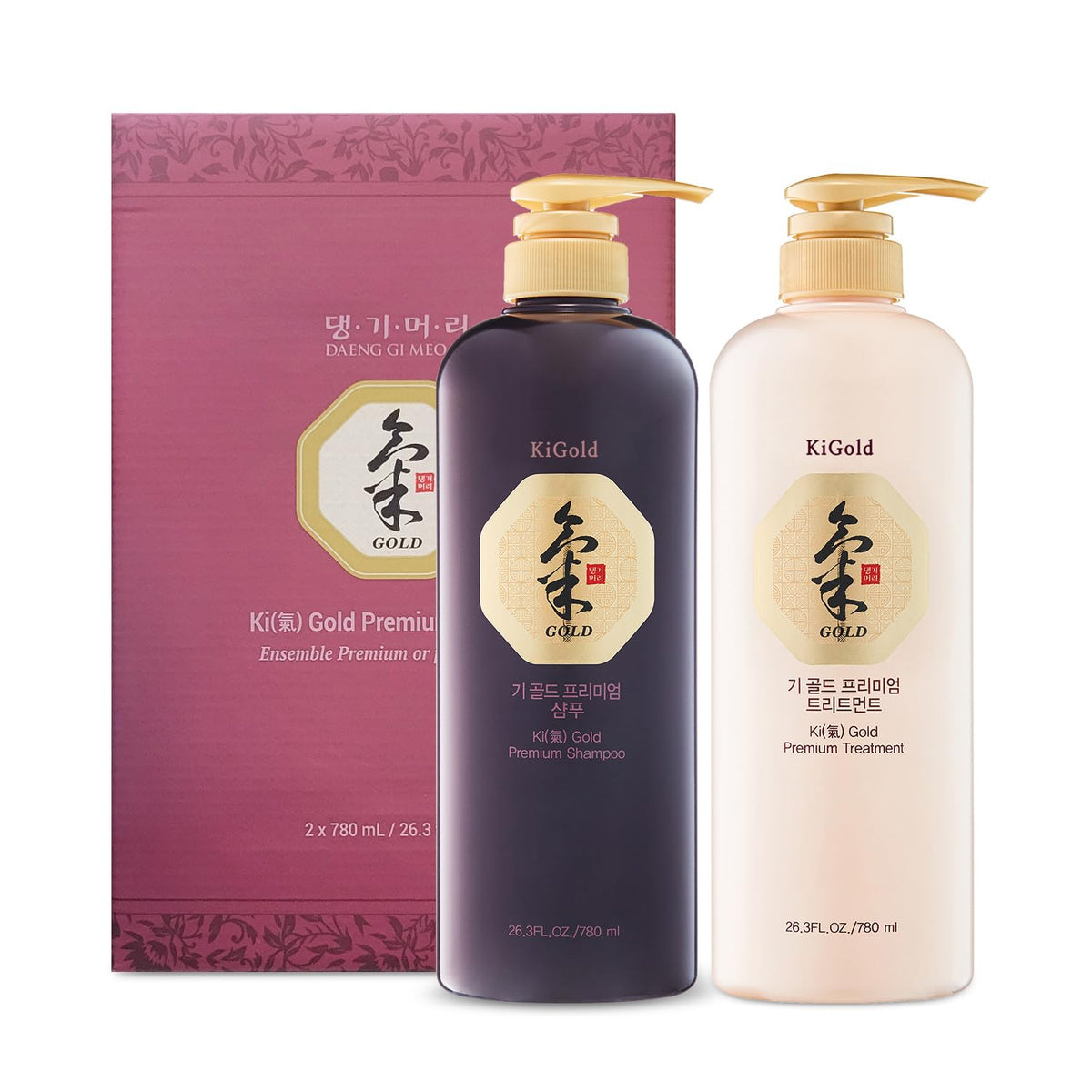 Daeng Gi Meo Ri Ki Gold Premium Shampoo bottle for healthy, moisturized hair.