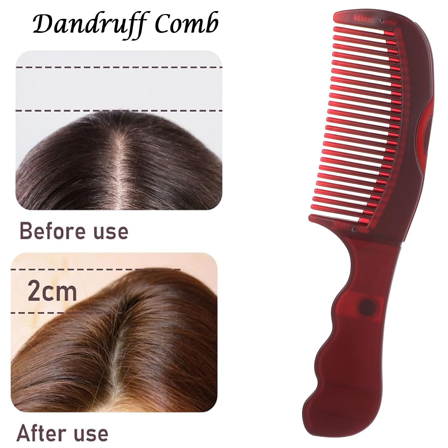 Dafeng dandruff comb red detox curved setting for comfort.