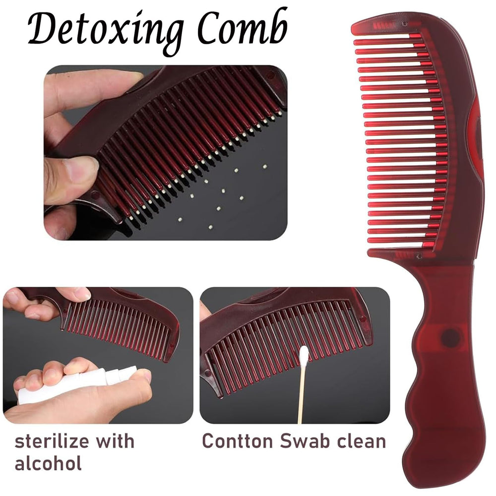 Dafeng dandruff comb red easy-cleaning with water or alcohol.