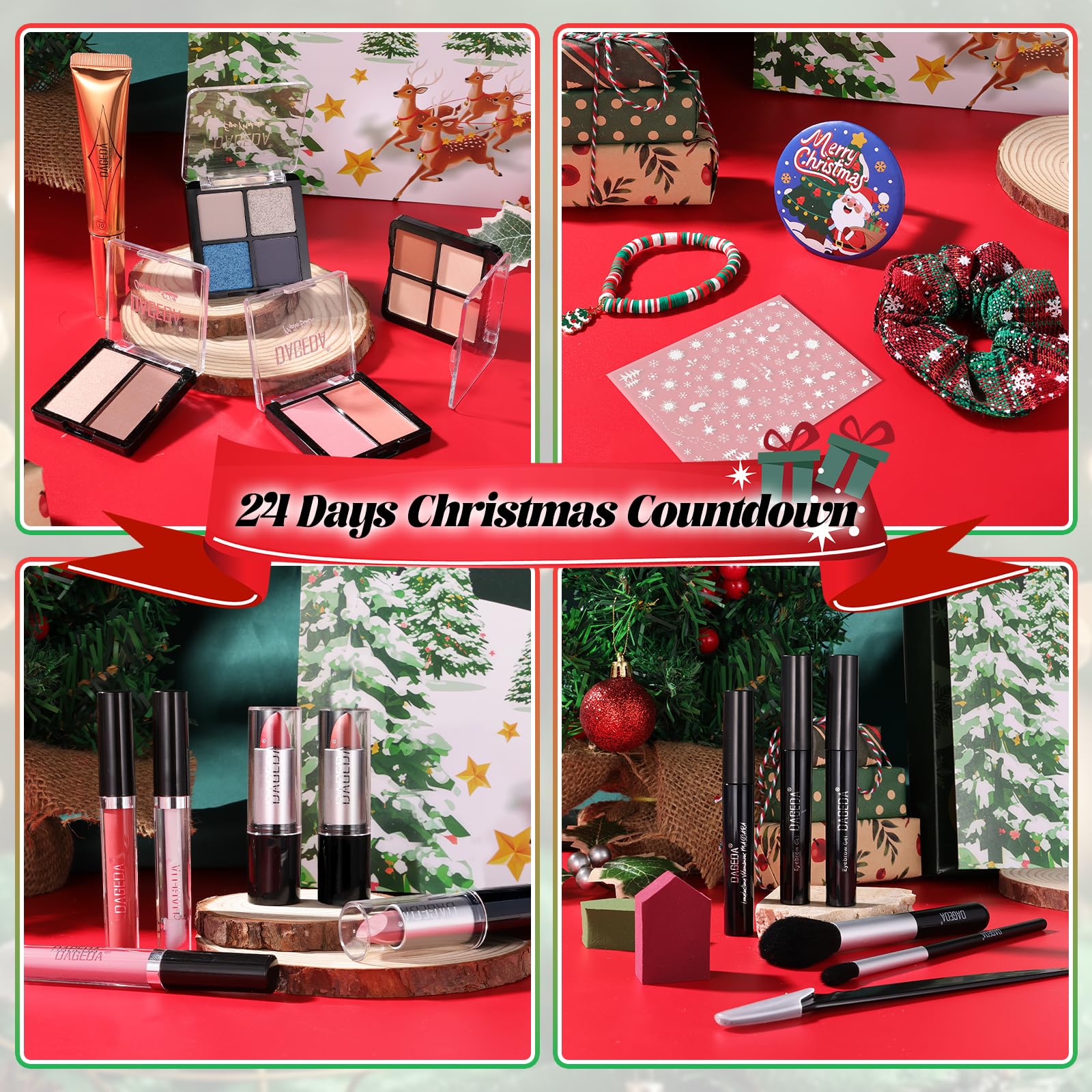 DAGEDA Beauty Advent Calendar 2025 makeup palette highlights creative daily looks