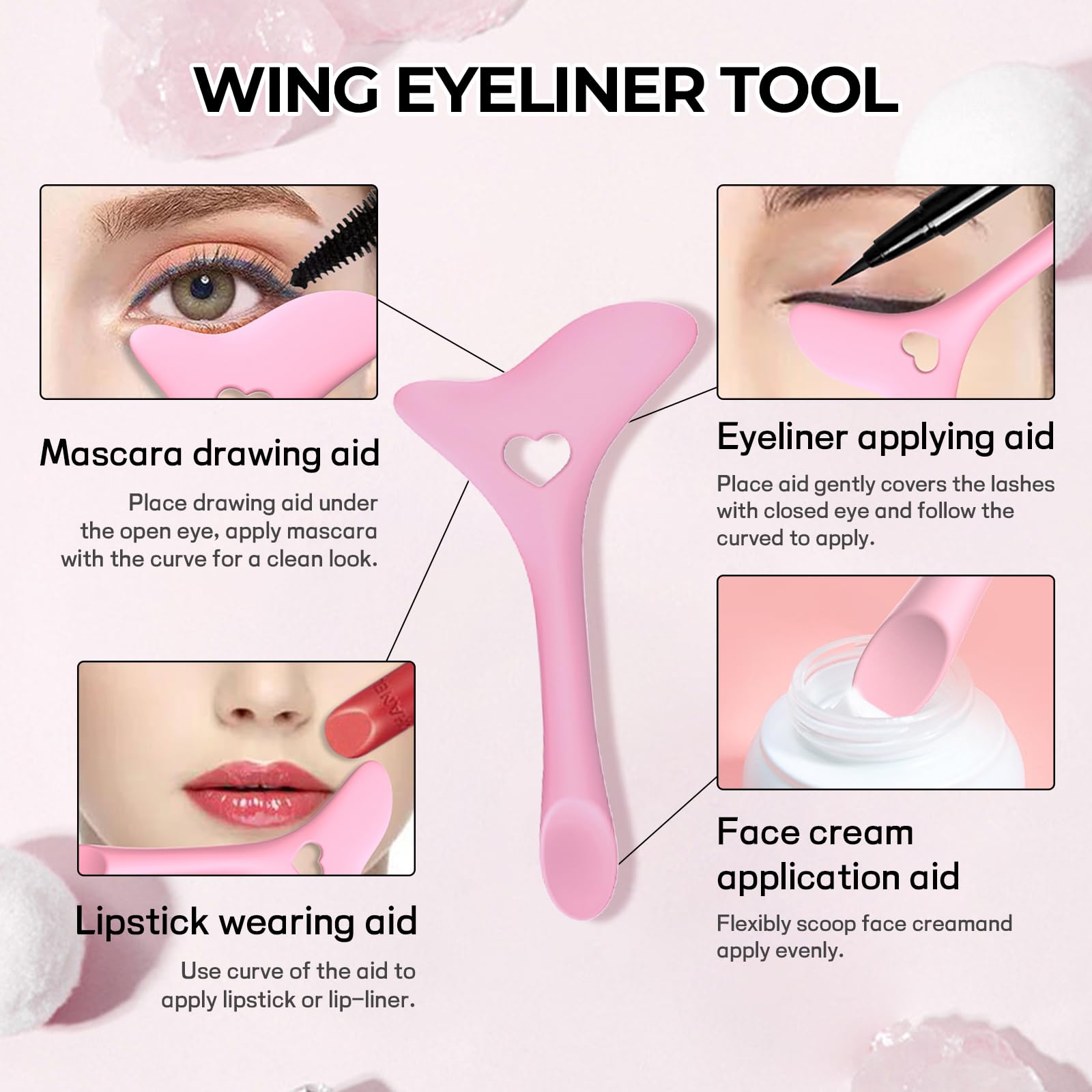 DAGEDA eyeliner stencils showing flexible silicone for precise eyeliner