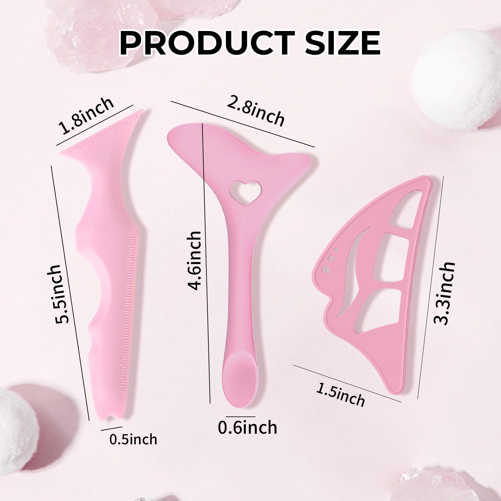 DAGEDA eyeshadow tool and ruler aiding symmetrical contouring