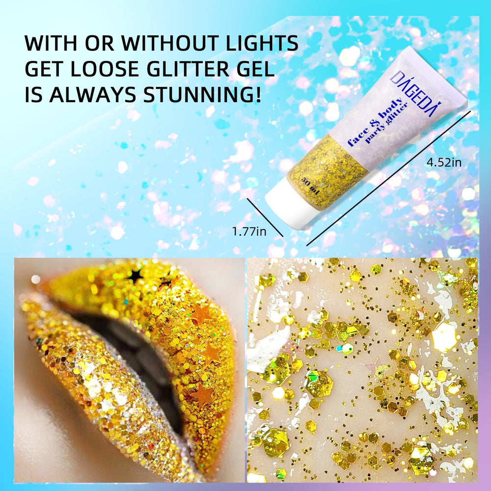 DAGEDA holographic sequins with stars and hex shapes add multidimensional shimmer