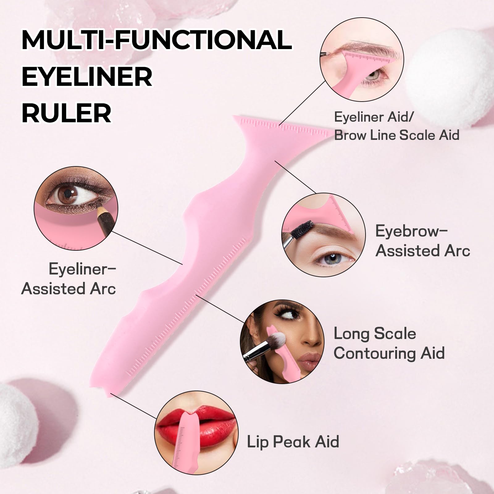 DAGEDA silicone brow and lip contour stencils for symmetry