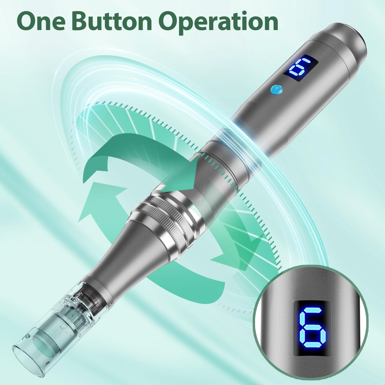 DAHOZE DermaStamp System angle view showing ergonomic design for comfort.