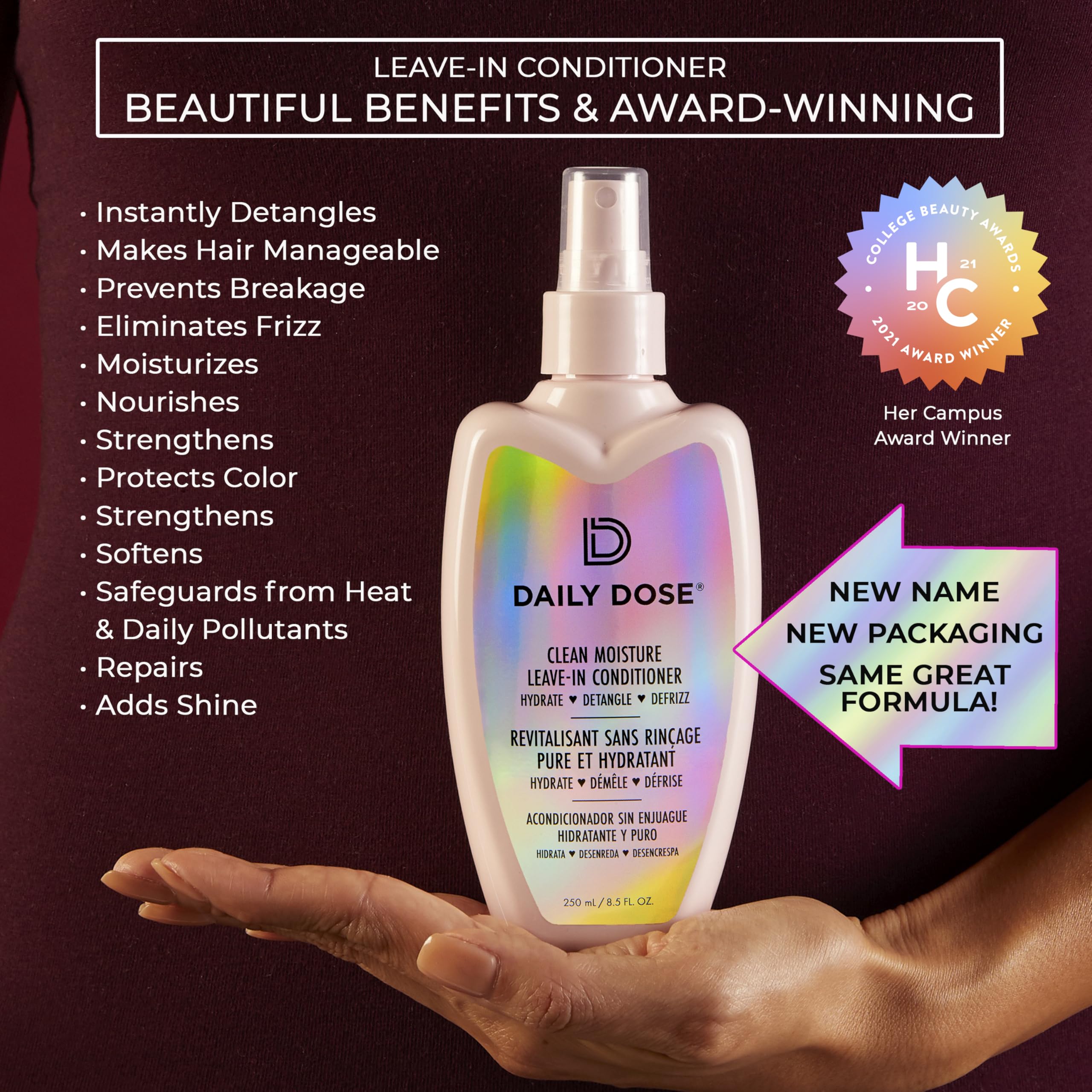 DAILY DOSE color-treated hair protection highlights color-safe conditioning and shine