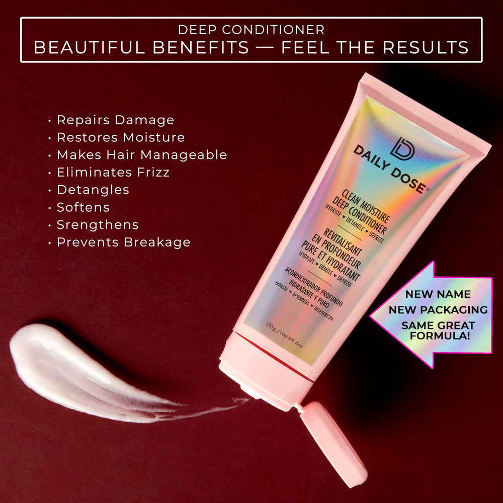 DAILY DOSE deep conditioning mask jar nourishes damaged strands with moisture