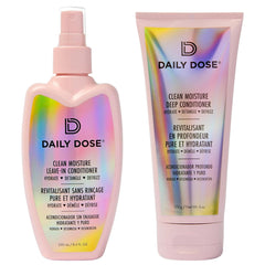 DAILY DOSE leave-in conditioner spray bottle provides detangling and hydration for all hair types