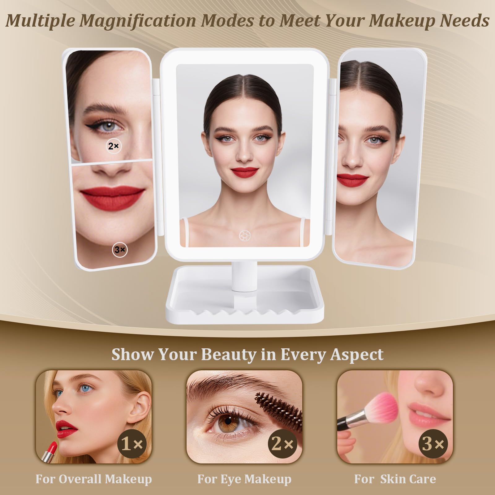 DailyCuddles 1X magnification ideal for everyday makeup tasks and broad views
