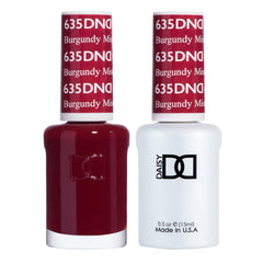 DAISY DND Burgundy Mist bottle close-up showing deep burgundy with blue undertones for sophisticated nails.