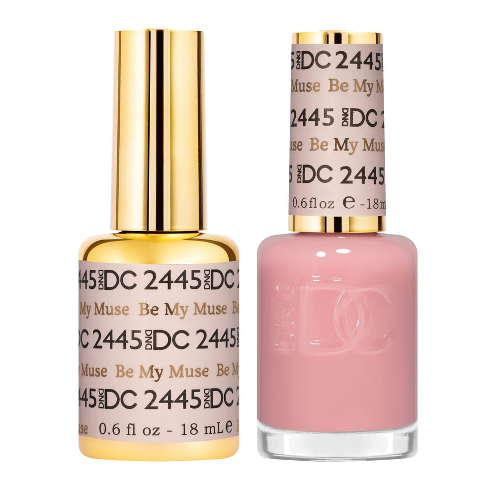DAISY DND DC gel polish Be My Muse 2445 bottle with sheer natural pink shade for customizable color