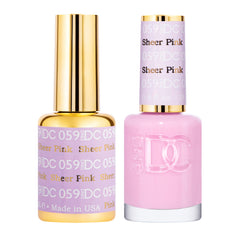 Daisy DND DC gel polish set pink 059 sheer bottle delivers durable color for week-long wear