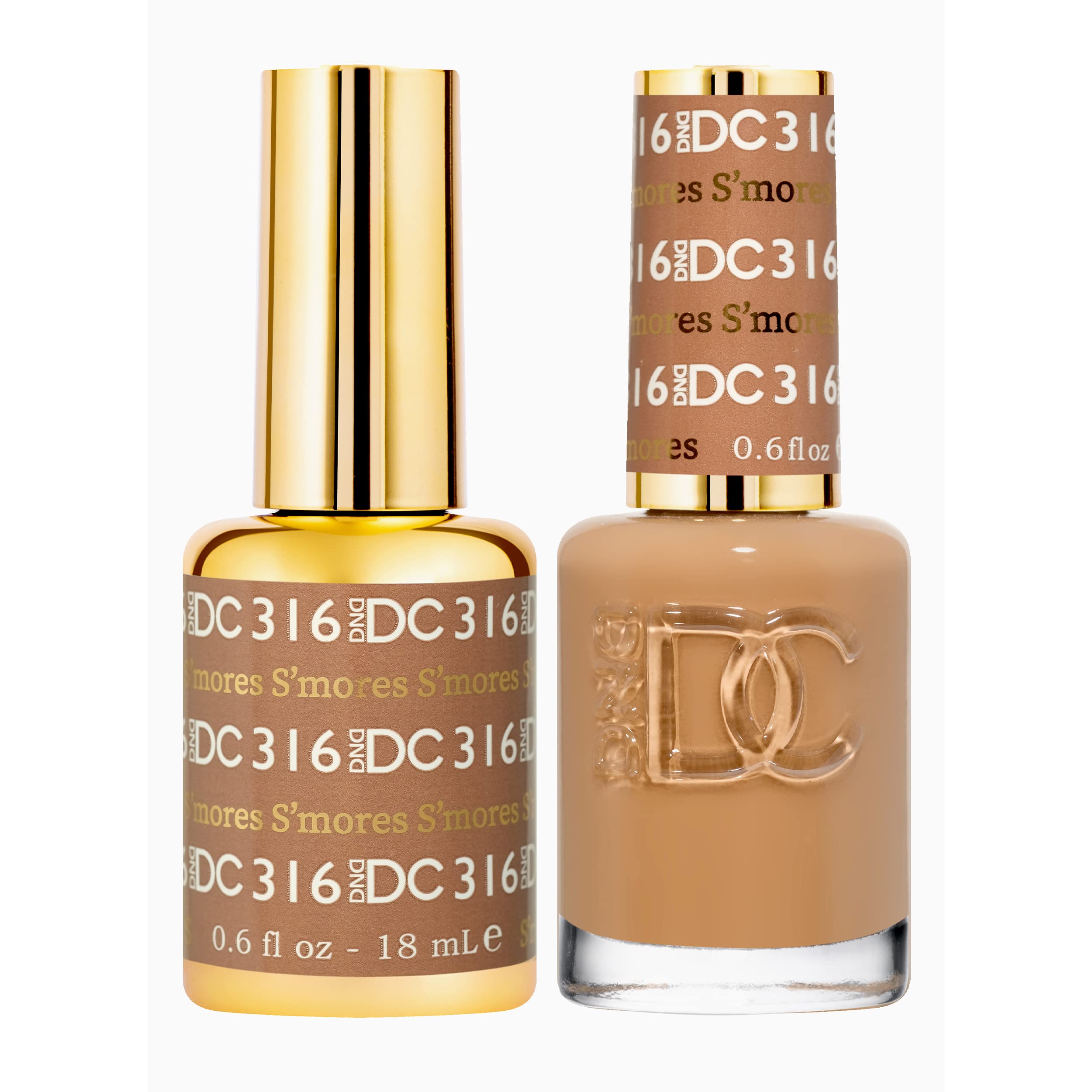 DAISY DND DC gel polish set S'mores bottle—rich pigment and glossy finish.