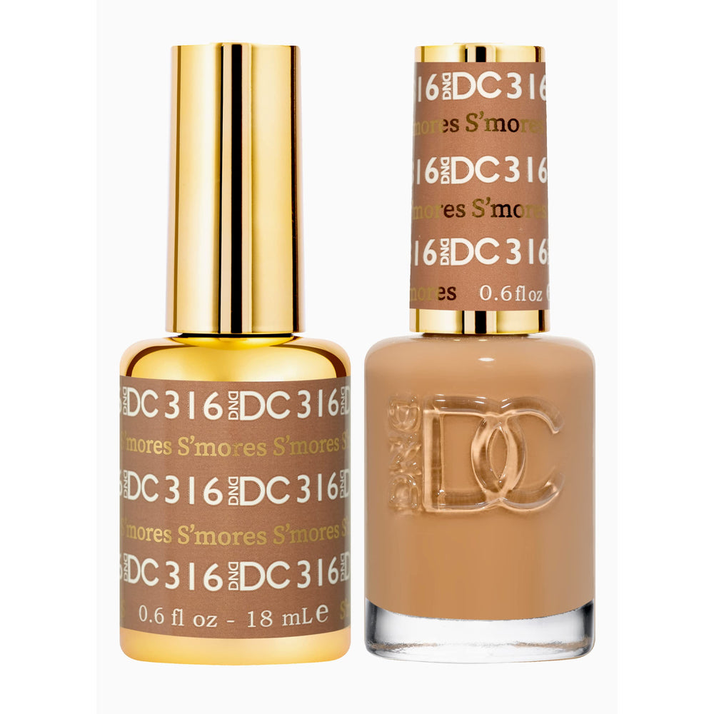 DAISY DND DC gel polish set S'mores bottle—rich pigment and glossy finish.