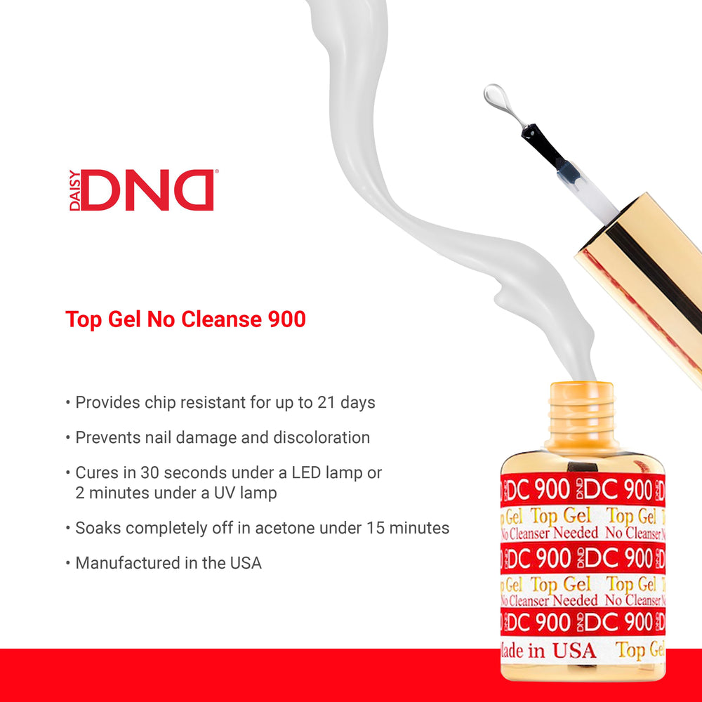 Daisy DND gel manicure setup image shows quick 30-second cure for efficient salon or home use.