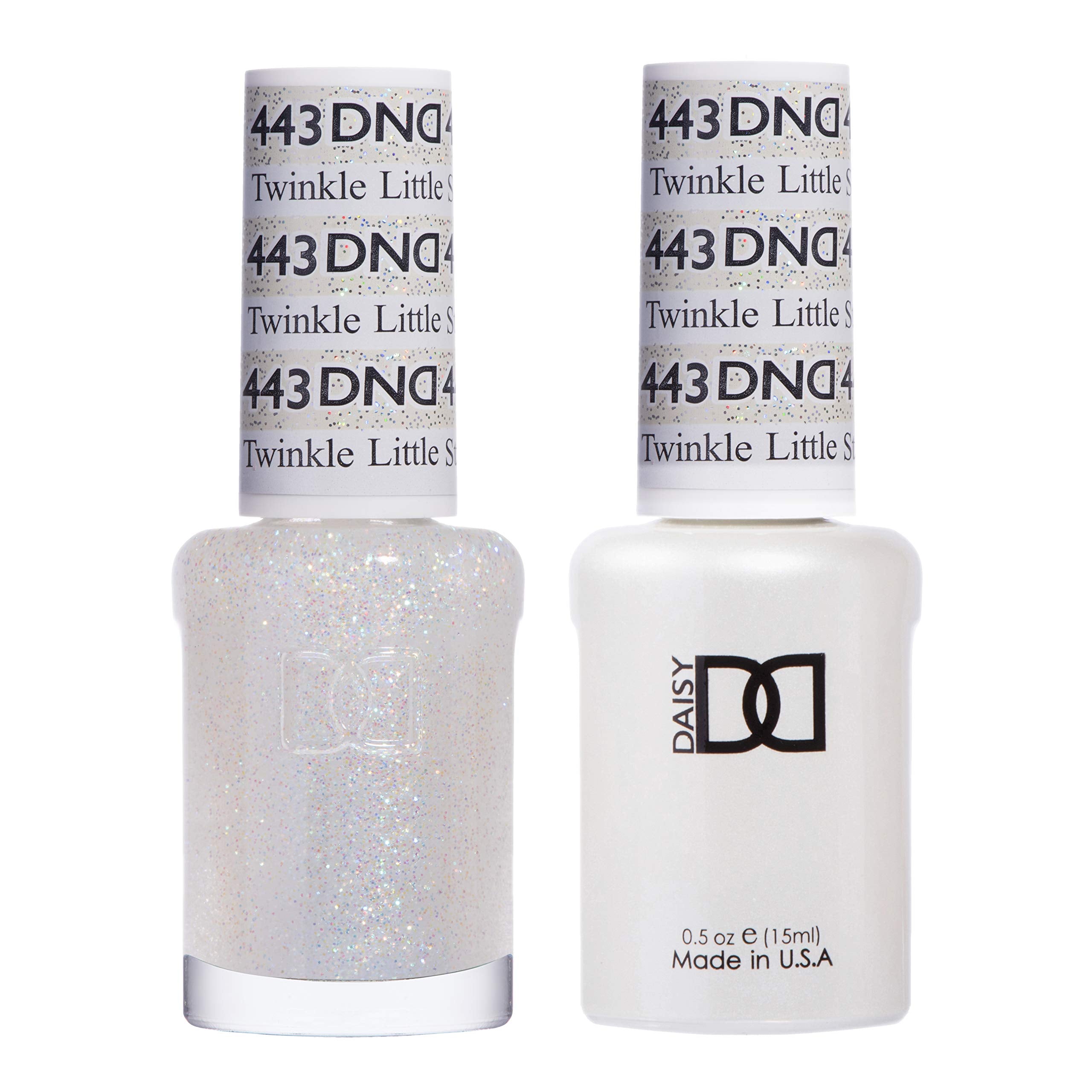 DAISY DND Twinkle Little Star glitter gel polish close-up for dazzling, buildable sparkle on nails.