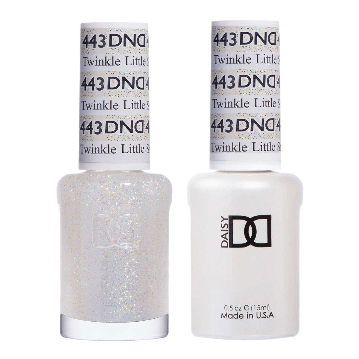 DAISY DND Twinkle Little Star glitter gel polish close-up for dazzling, buildable sparkle on nails.