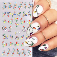 DAJIJIYOU diseño 5D con luces navideñas para uñas brillantes y duraderas.