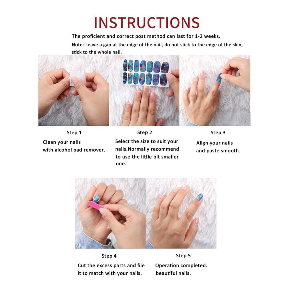 DAJIJIYOU long-lasting wear with full-nail-wrap design for durability.