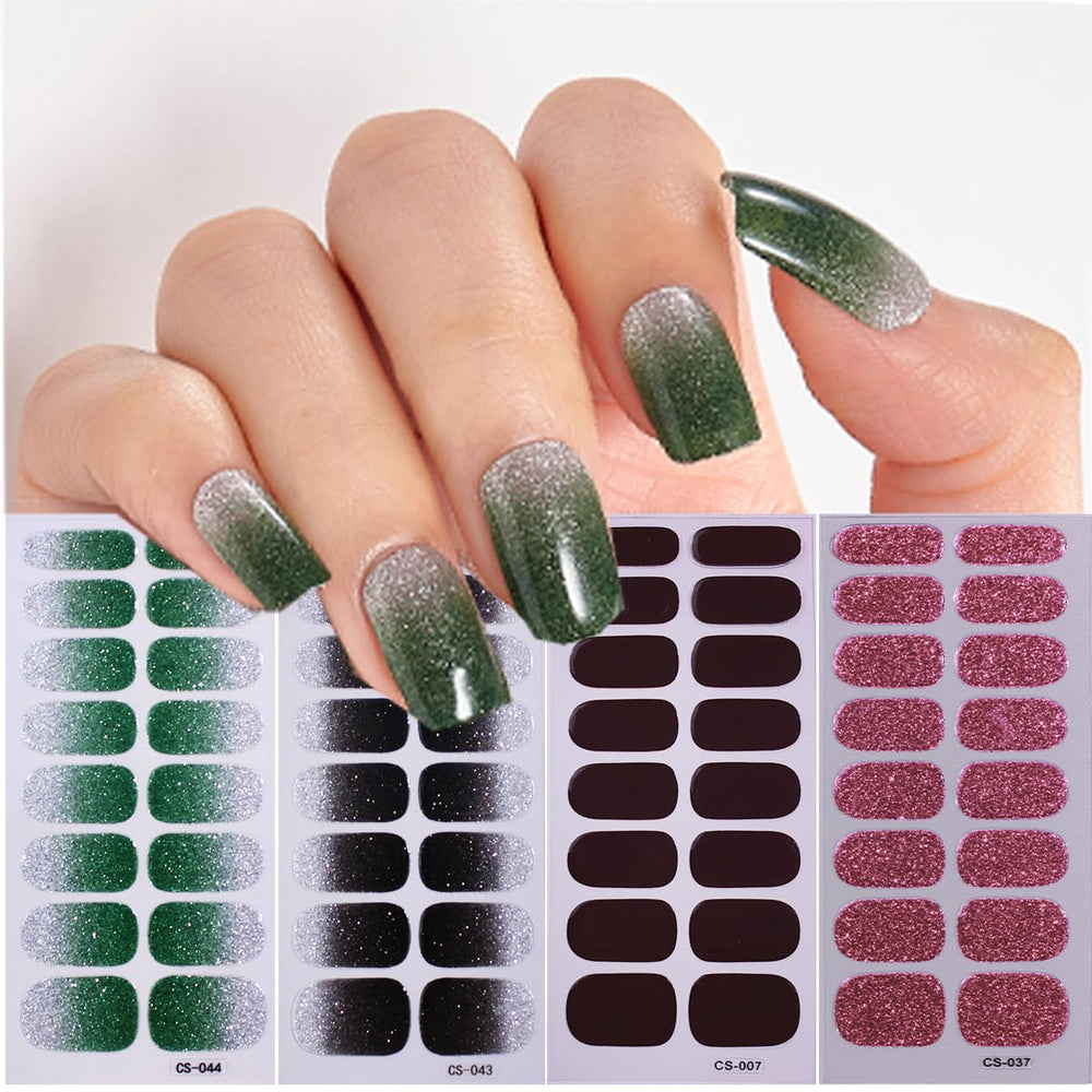 DAJIJIYOU variety color nail stickers ideal for matching outfits.