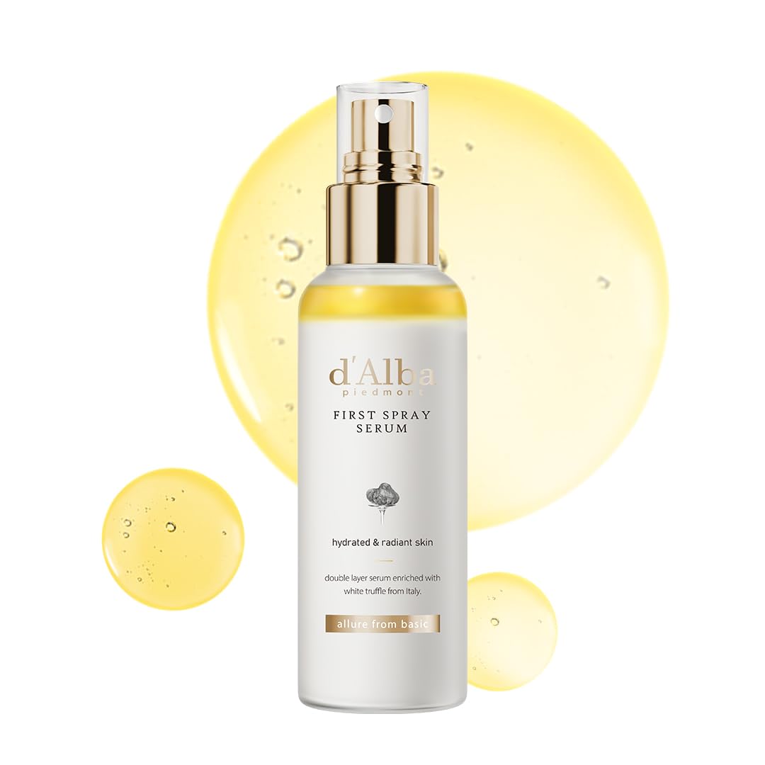 d'alba Piedmont First Spray Serum bottle delivering instant hydration and glow