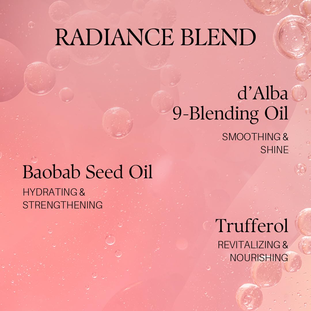 d'alba Piedmont hair-application close-up for smooth detangling.