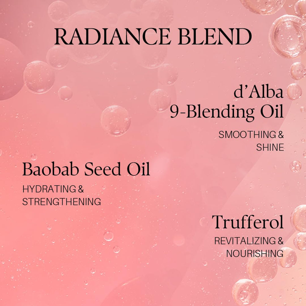 d'alba Piedmont hair-application close-up for smooth detangling.