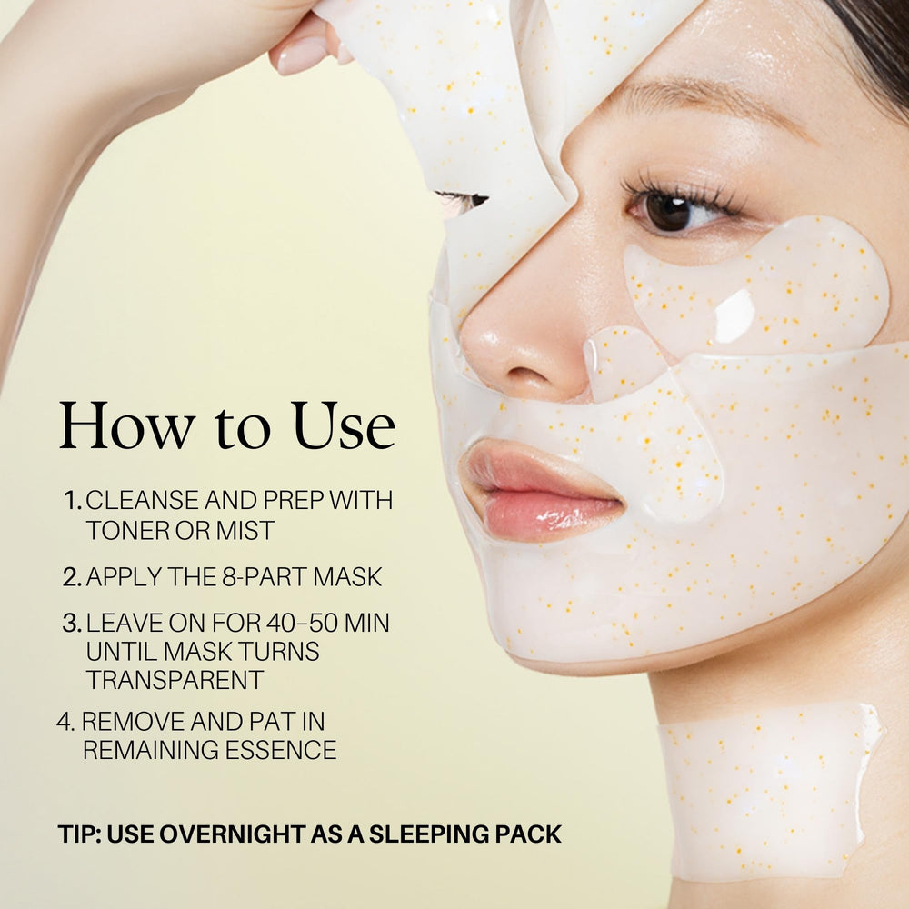 d'alba Piedmont Signature Vita Capsule Hydrogel Mask closeup reveals Trufferol antioxidant-rich extract