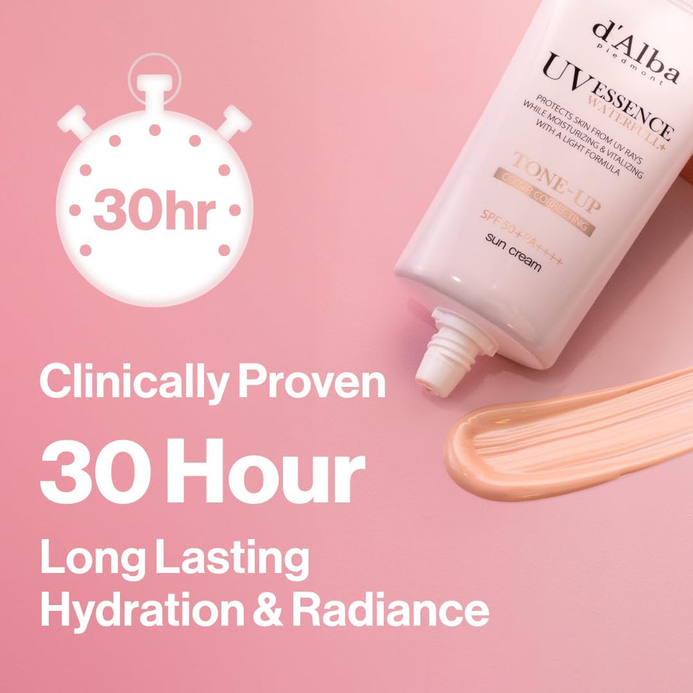d'alba Piedmont Waterfull Tone-Up Sunscreen Serum no white cast for a seamless makeup base