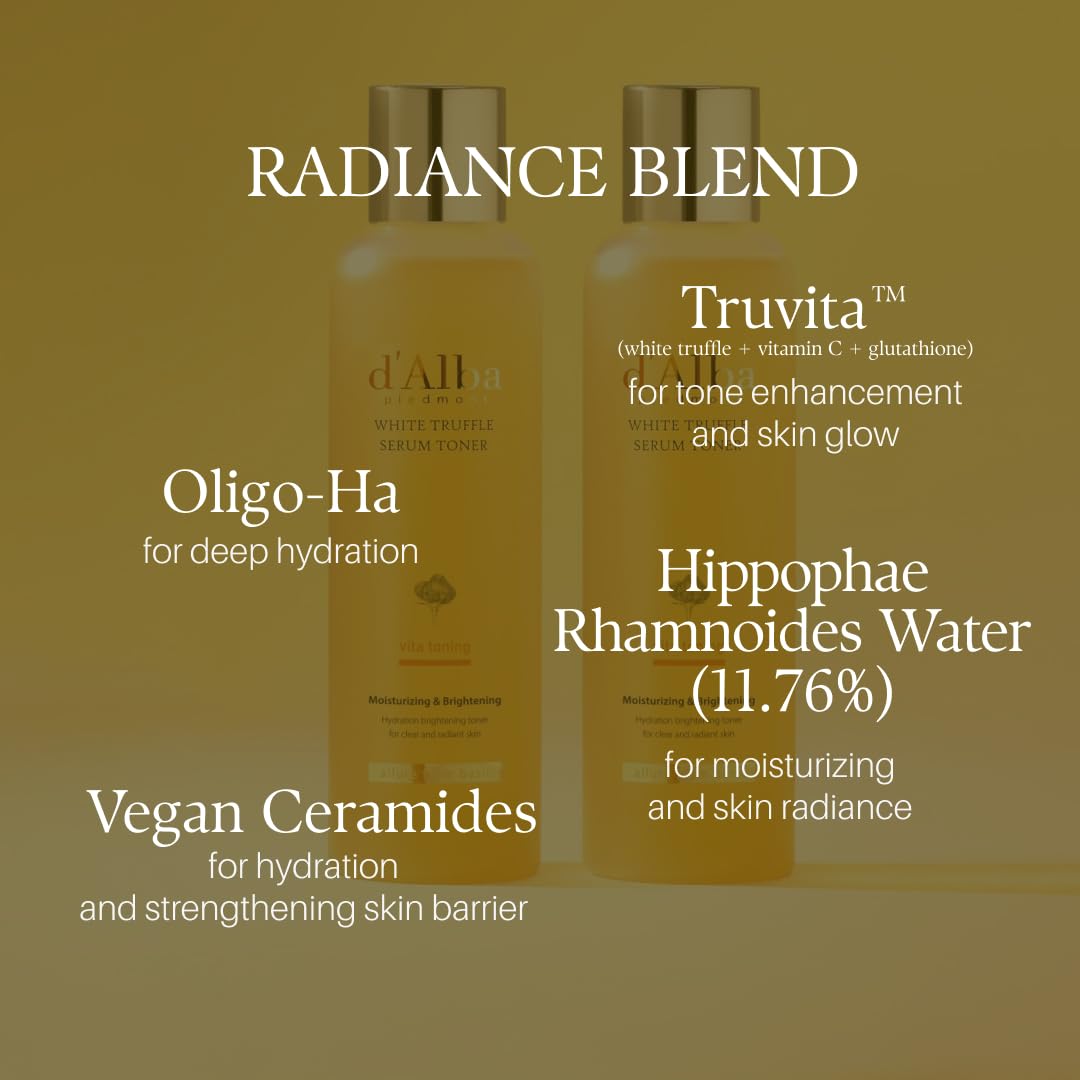 d'alba Piedmont White Truffle Vita Toning Serum night-routine closeup evokes calm nourishment.