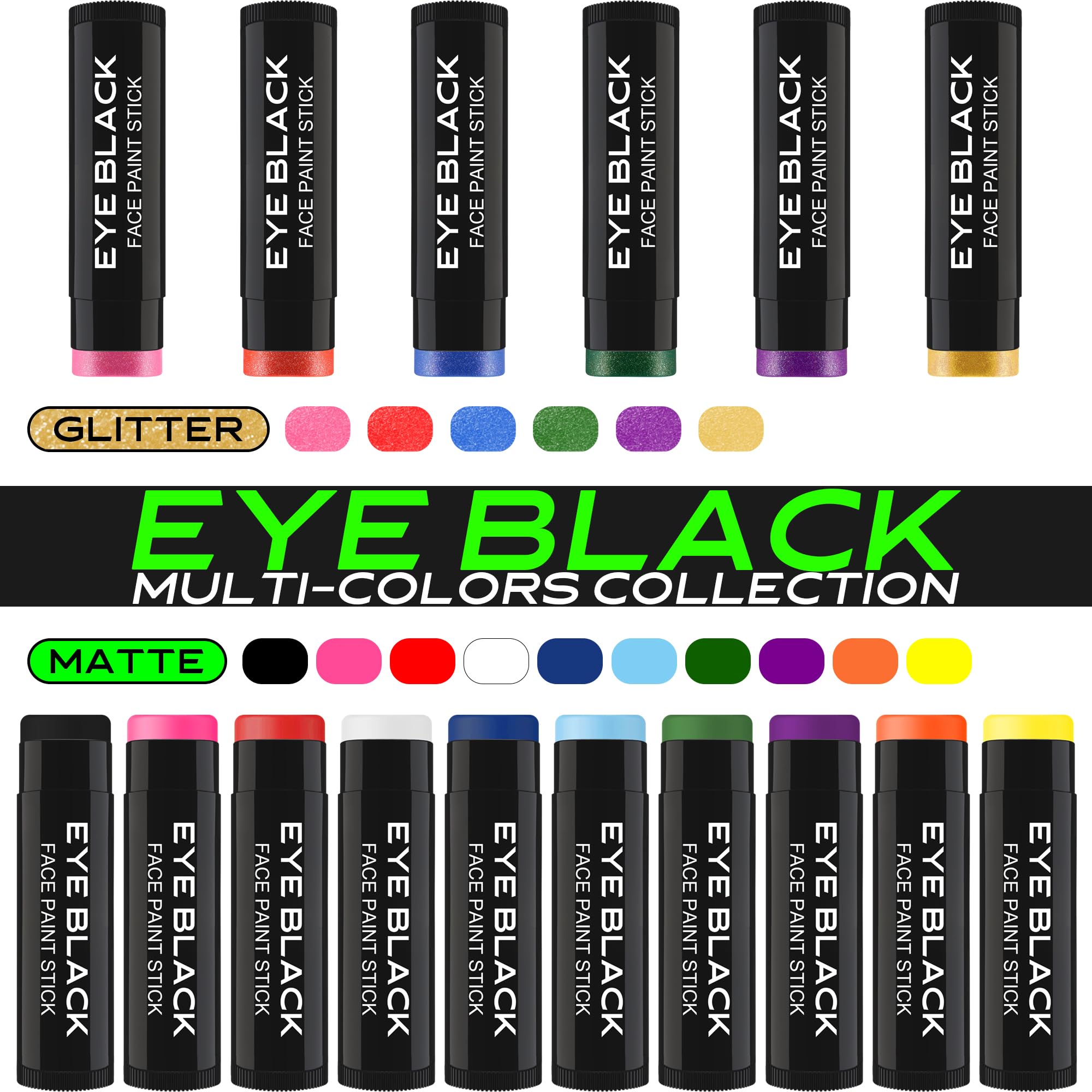 dalvgfn eye-black application close-up demonstrates smooth line for quick use.