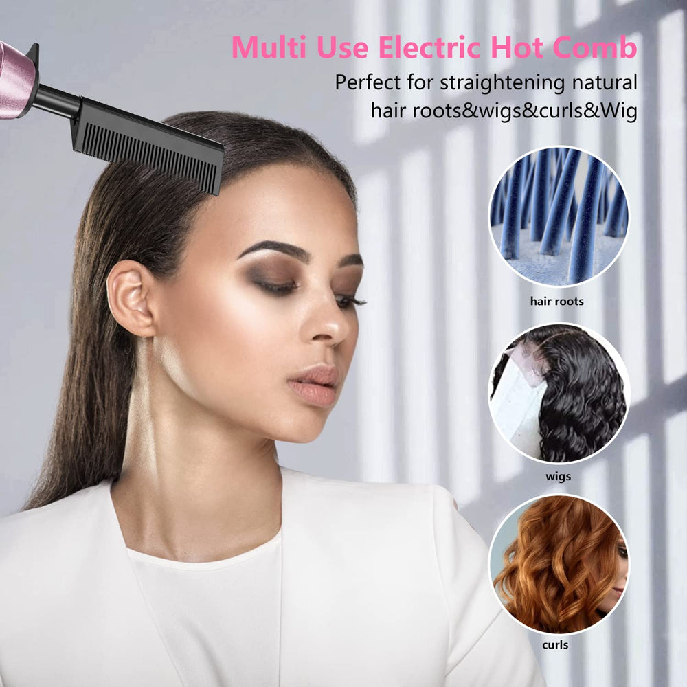 DAN Technology hot comb for African American hair shows professional results.