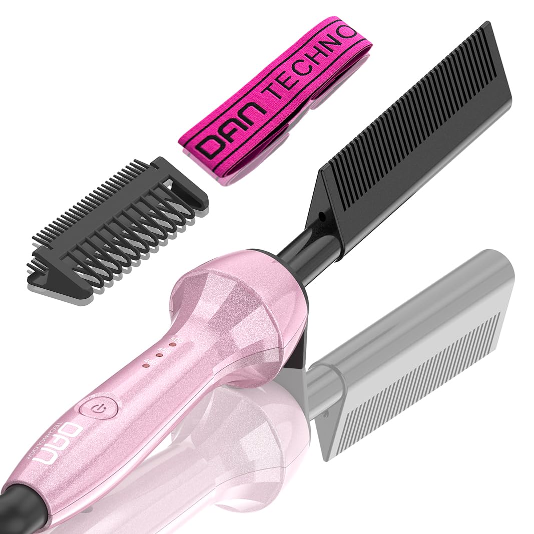 DAN Technology Dan 500℉ hot comb pink front view for fast daily styling