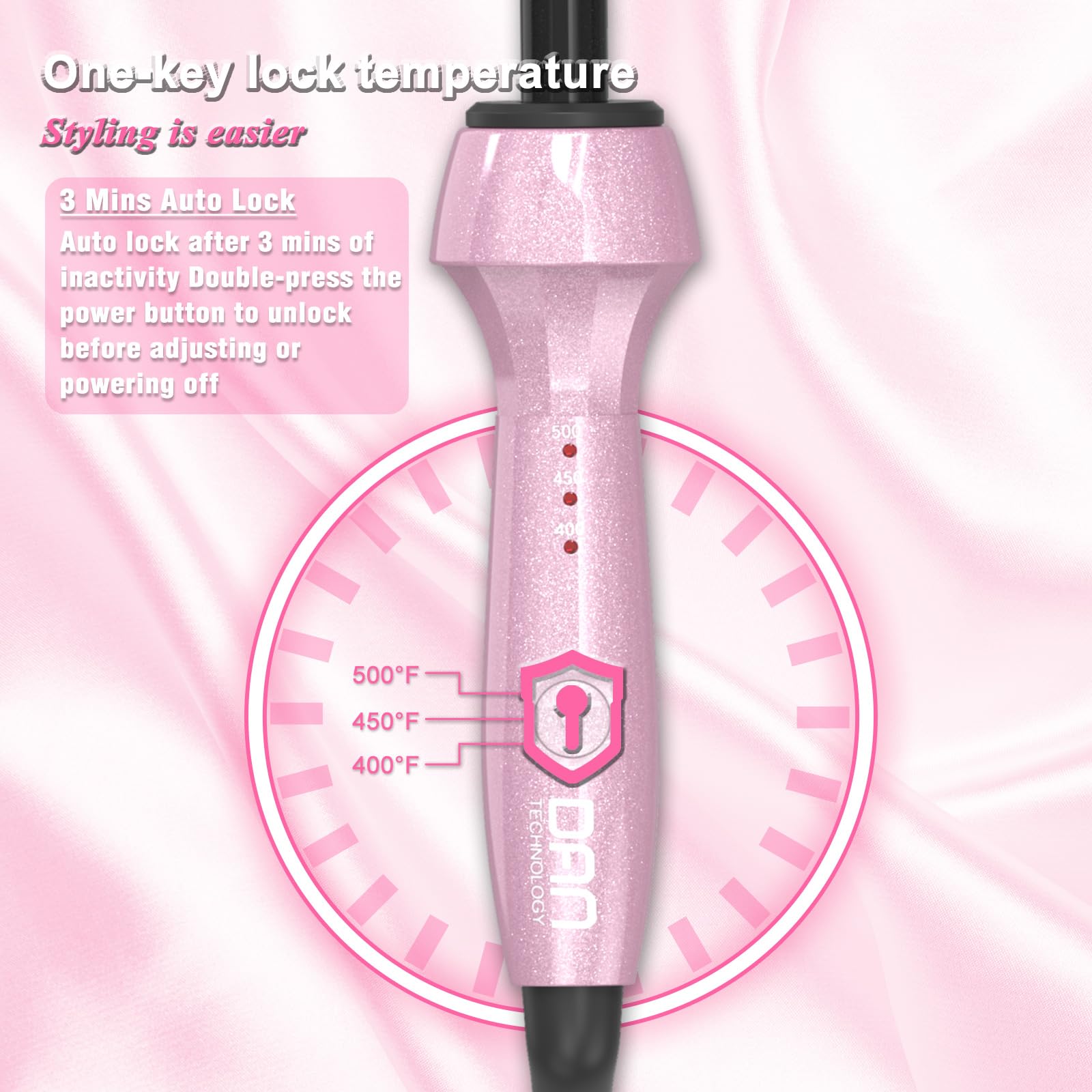 DAN Technology Dan 500℉ hot comb pink keratin ceramic coating reduces frizz