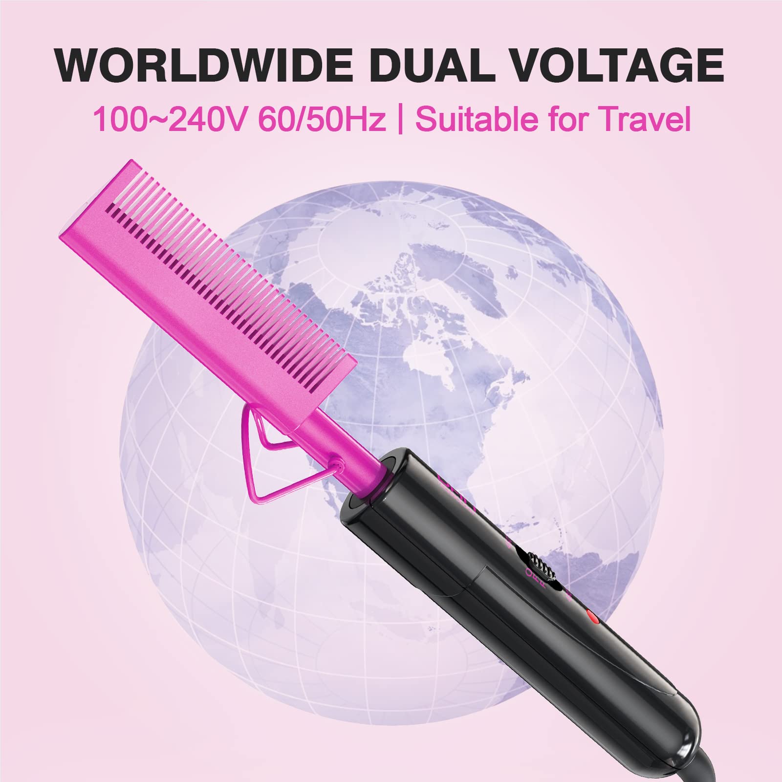 DAN Technology temperature-setting close-up highlighting 430–450°F options for customizable styling