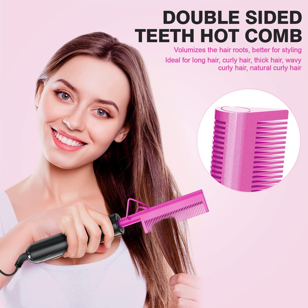 DAN Technology dual-voltage hot comb on wigs and lace edges for seamless blend