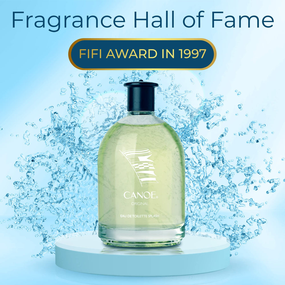 Dana Canoe bottle side view communicates lasting freshness for daily wear.